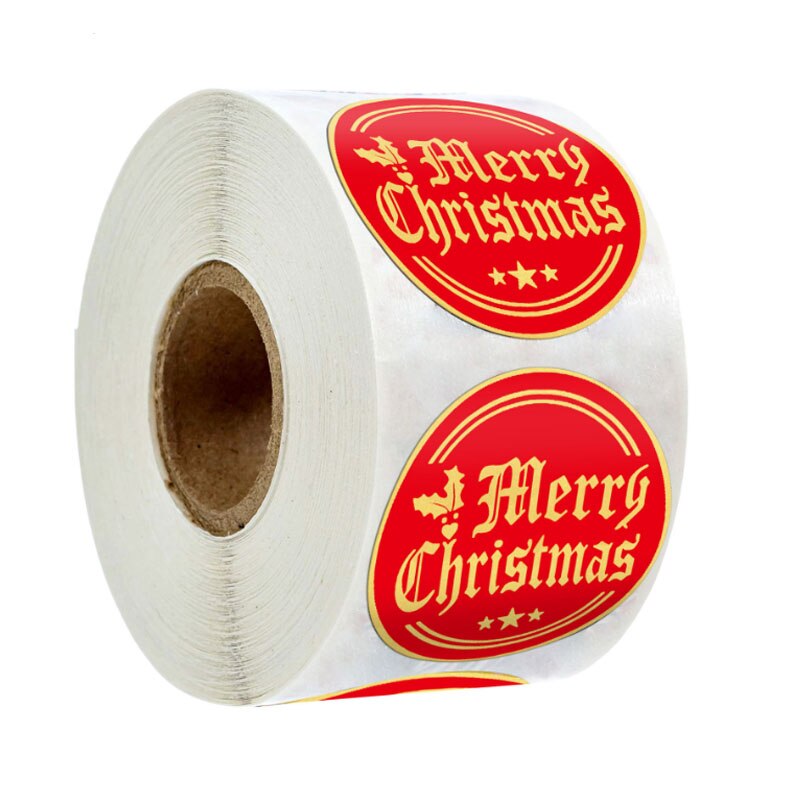 Merry Christmas DIY Handmade Sticker Package Thank You Label Sealing Stickers Party Festive Decor Supplies Children Adult: A12