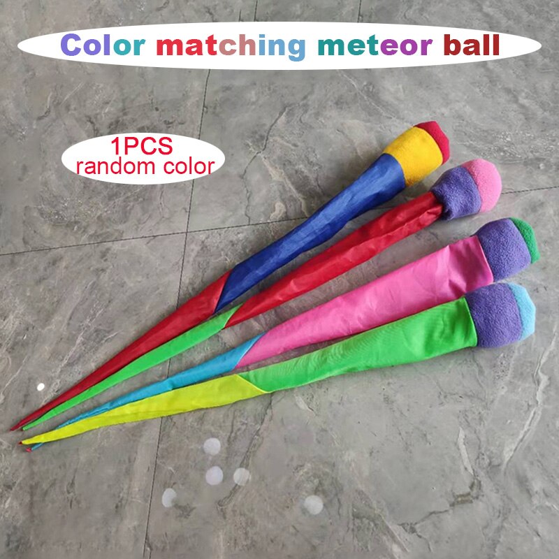 Giocattolo sportivo lancio a mano nastro arcobaleno Meteor Ball sacchi di sabbia sacchetto di fagioli bambini giochi all&#39;aperto giocattoli per bambini ragazzi ragazze anni Enfant: 1pcs (random color)