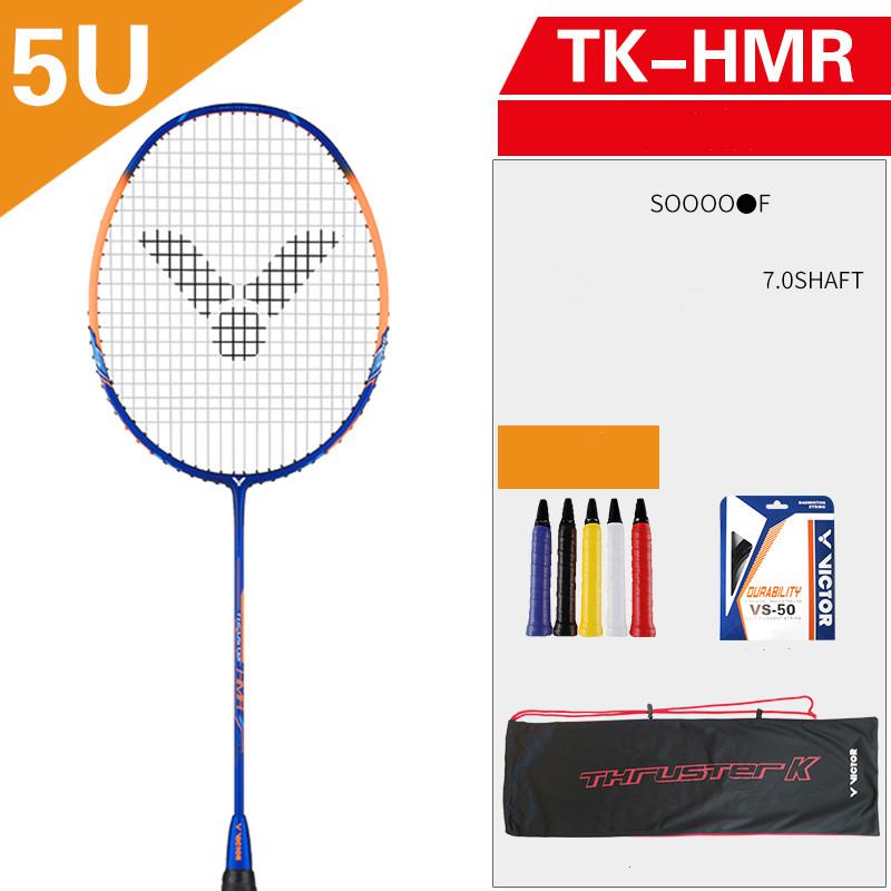 Somente raquete de badminton em 100% carbono, raquete de badminton com aderência livre, 73g, 6u, 5u, 4u, super leve: TK HMR 5U