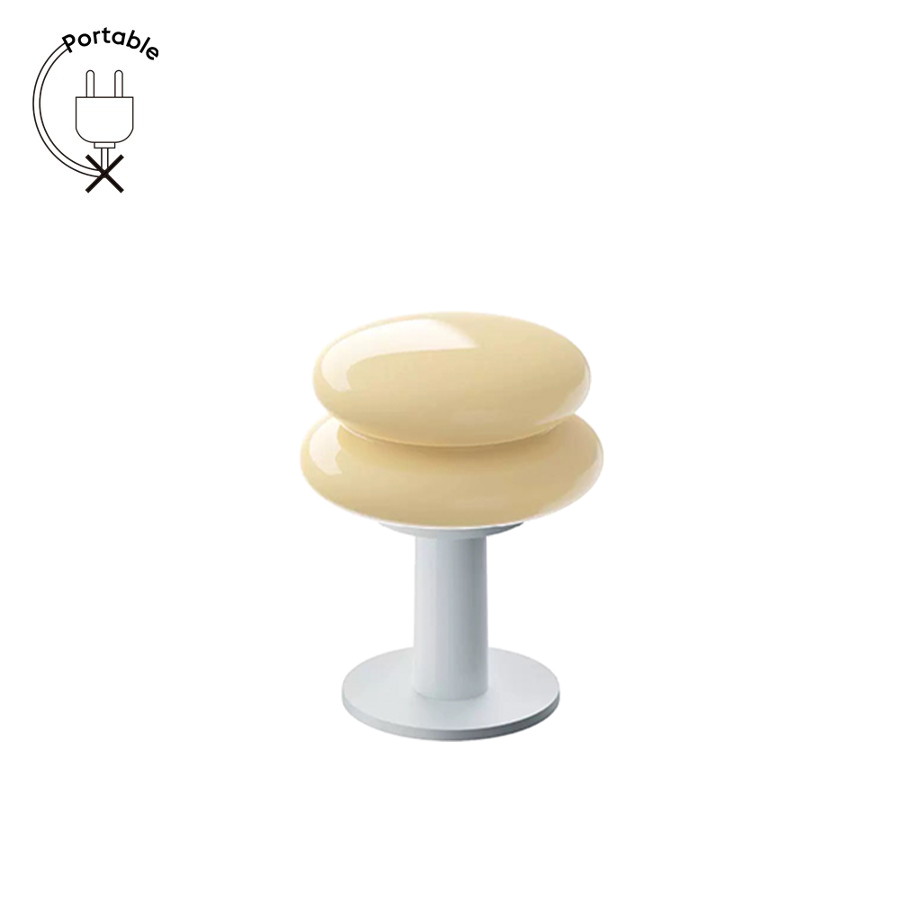 Lâmpada LED recarregável altamente recomendada, escurecimento de 3 níveis. Usável em quarto, sala de estar. Fácil de operar, seguro, confiável. ​: Bege