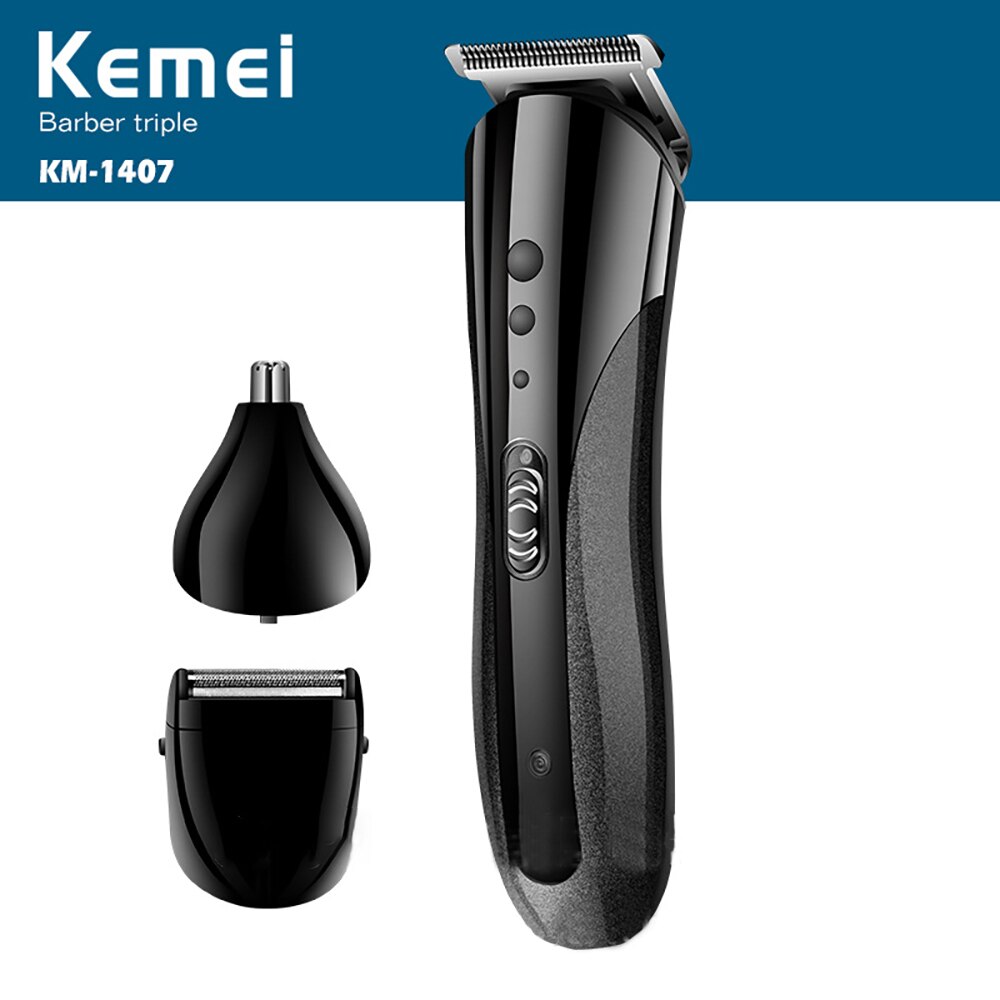 3 en 1 Kemel bigote Trimer Kamei barba Rasor Kmei Whisker cortador eliminar nariz pelo Trimmer Keimei depiladora Nasal Kimei sideburn