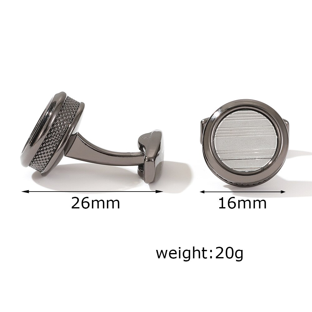 Men's Black Cufflinks Classic French Business Banquet Wedding Accessories for Men OL Style Jewelry Cuff Links