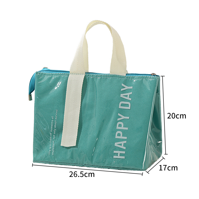 Insulated Lunch Box Bag Student Work Office Picnic Thermal Bento Box Bag Outdoor Travel Preservation Handheld Picnic Package: SKY BLUE