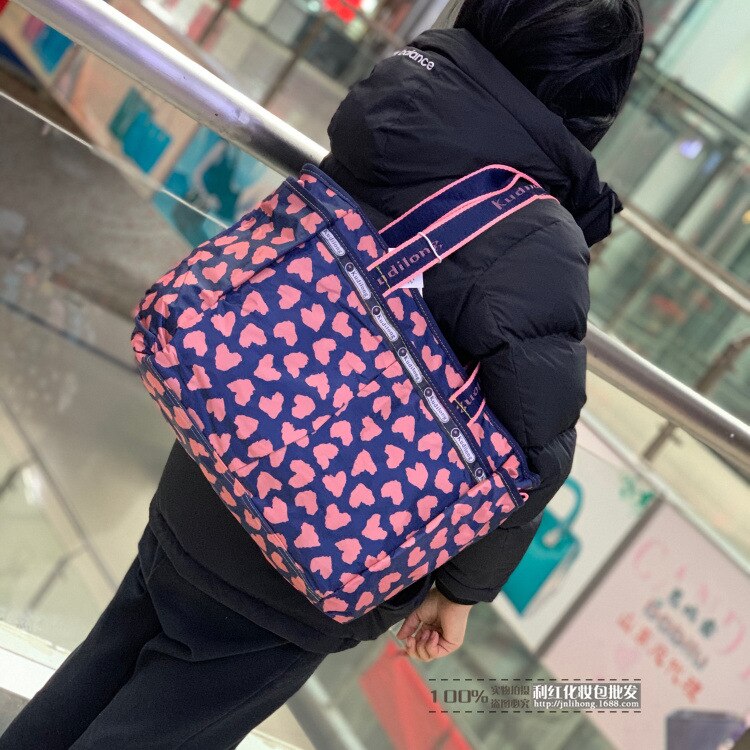 Fiore stampato Pieghevole Borsa Da Viaggio impermeabile Dei Bagagli del Duffle Sacchetto di Casual Borsoni Grande Week-End Viaggio Turistico Borsa: Rosso