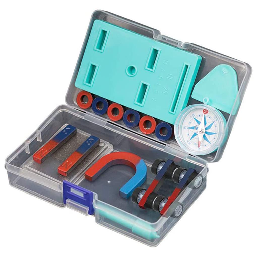1 Set Labs Junior Science Magnetism Sets Bar Ring Experiment Education Fidget Magnets Horseshoe Compass Tool Kit for Kids: Default Title