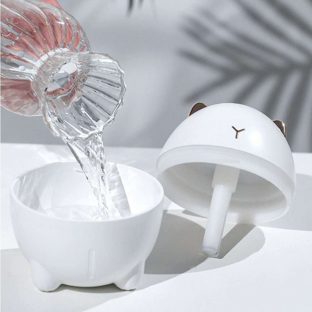 Cute Cat 200ml Mini USB Atomizer Humidifier with LED Silent Lamp for Home Office Atomizer For Bedroom