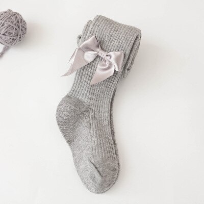 1 pz nuovi bambini collant fiocco bianco ragazza verticale cotone pantaloni fondo bambino primavera bowknot strisce verticali calze 0-4T: 3 / 1 to 2t