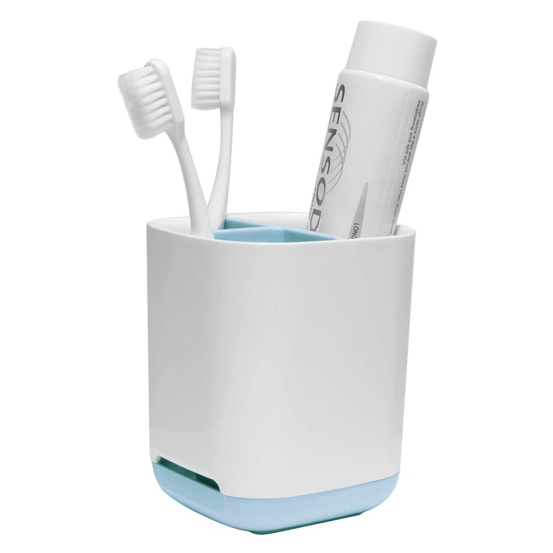 Multifunctional 3 Slot Electric Toothbrush Holder Toothpaste Storage Large Capacity Toothbrush Holder Bathroom Accessories: Blue