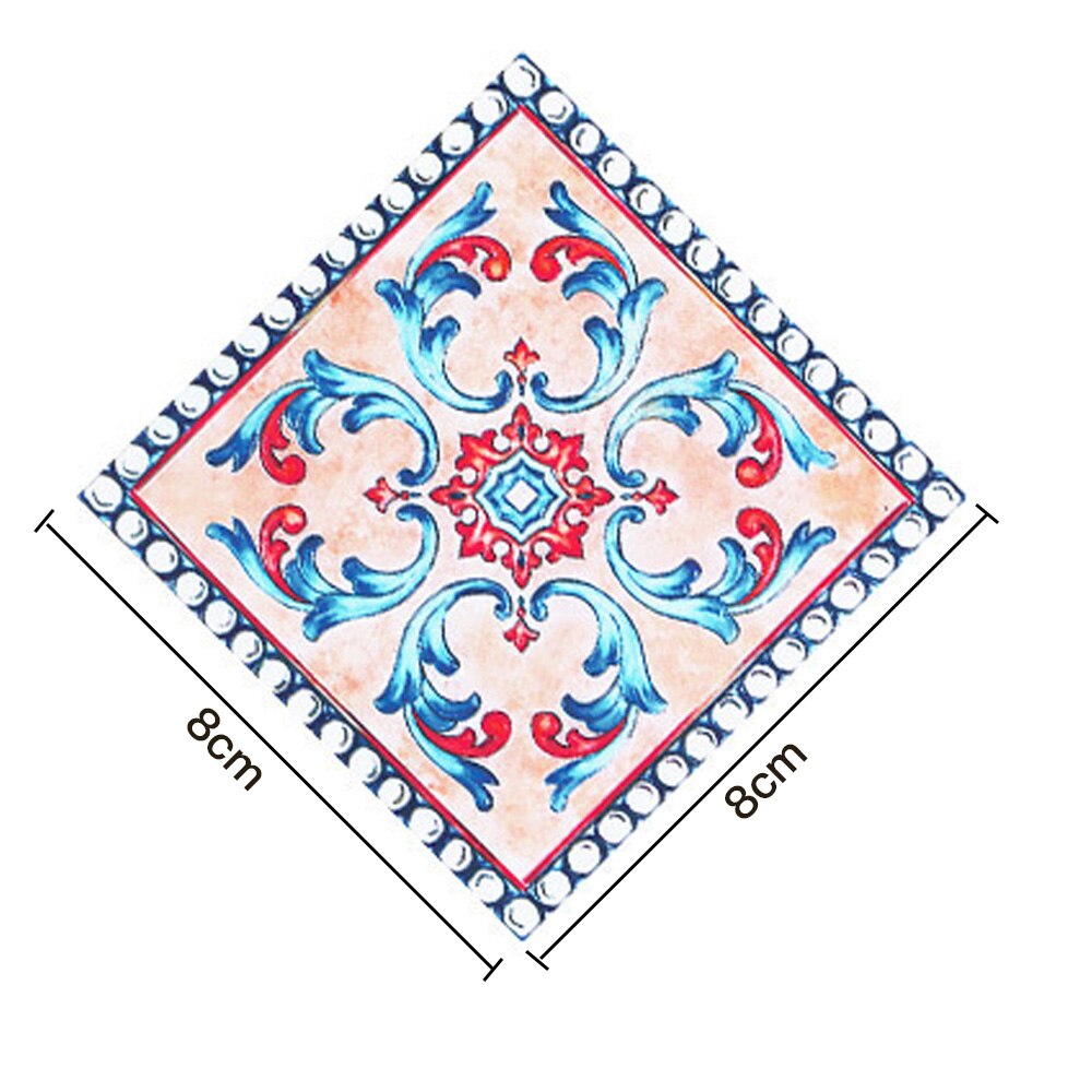 PVC Self Adhesive Ceramic Tile Sticker Waterproof Wall Sticker Art Diagonal Floor Stickers Kitchen House Decoration