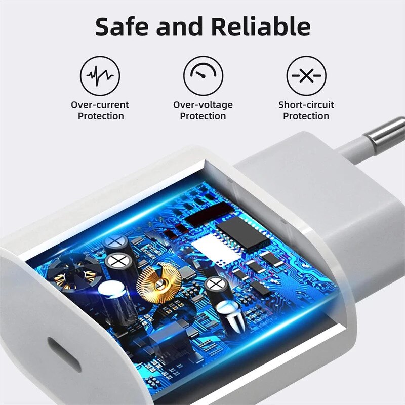 Snel Opladen 20W USB-C Type-C Kabel Lader Adapter Stekker Voor Iphone 13 12 11 Pro Max honor Magic3 2 Pro X 50 40 30 20 10