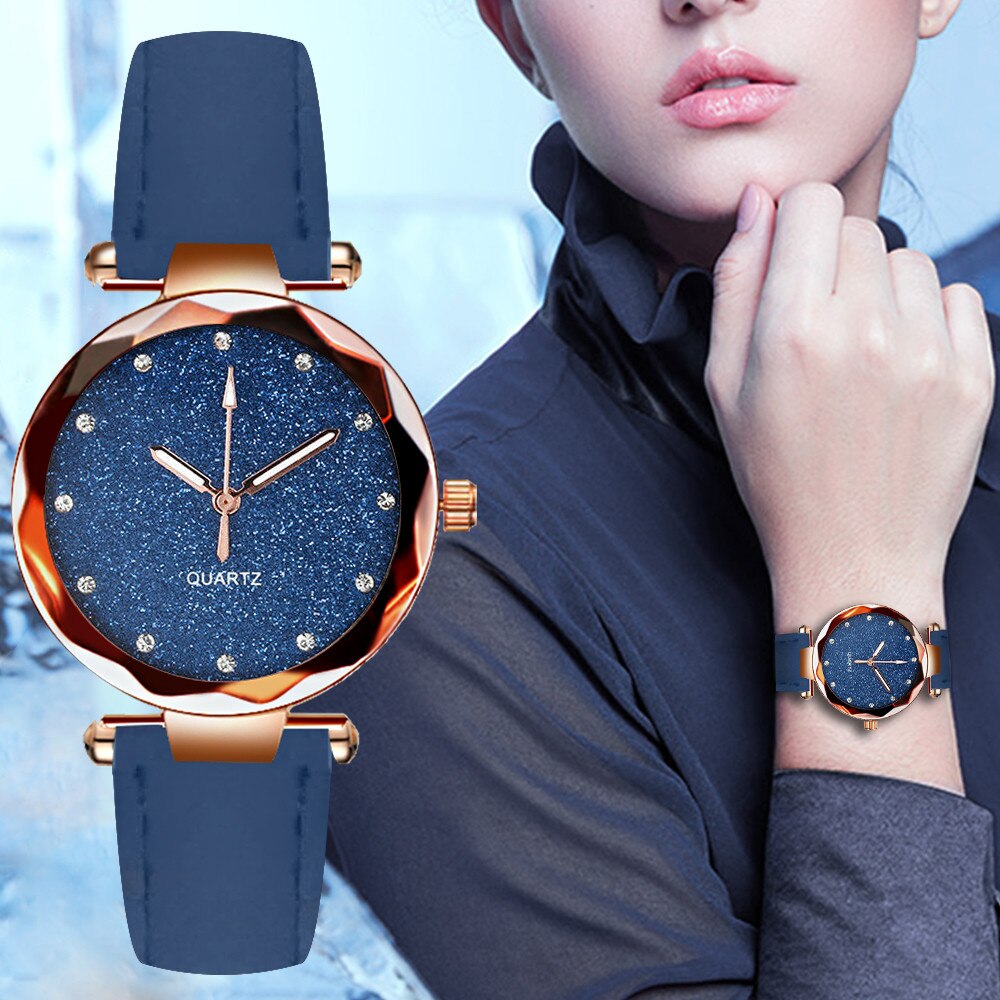 Mode Vrouwen Horloge Quartz Horloge Gesp Sterrenhemel Romeinse Horloge Voor Vrouwen Dames Armband Orologio Donna