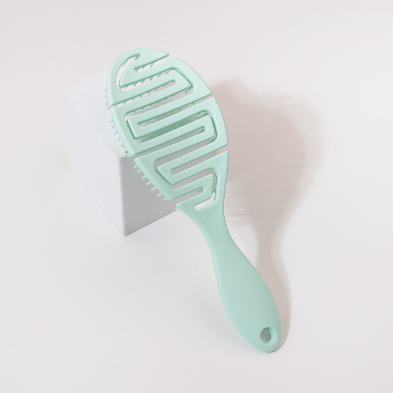 Spazzola per capelli nascosta cava, spazzola per smistamento capelli secchi e bagnati 1/2 pezzi, artiglio per pulizia spazzola per capelli, speciale per parrucche di capelli veri: green