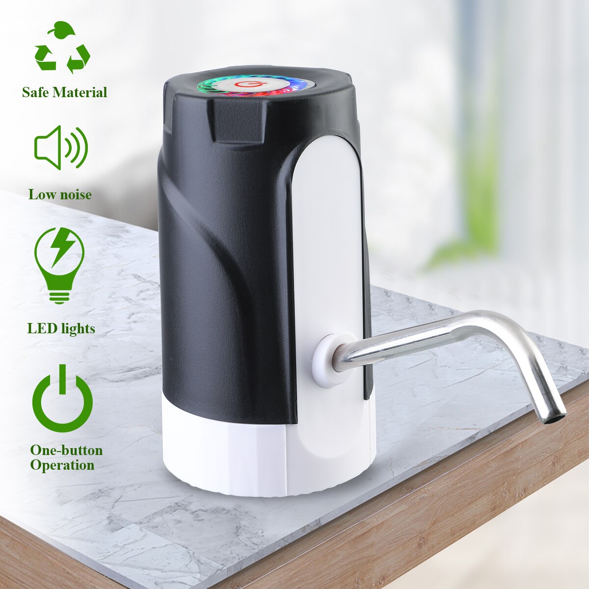 Automatic Electric Water Pump USB Charging Multi-interface Bottled Drinking Water Press Pump Dispenser Water Pumping Device