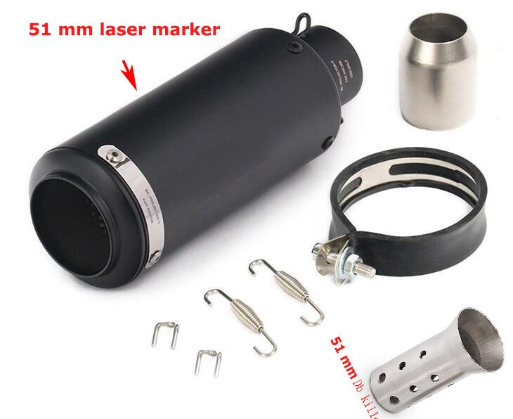 38mm bis 60mm motorrad auspuffrohr mit DB mörder Schwarz Auspuffrohr Schalldämpfer Verbinden sterben Adapter für edelstahl stahl gp-projec: 51mm H