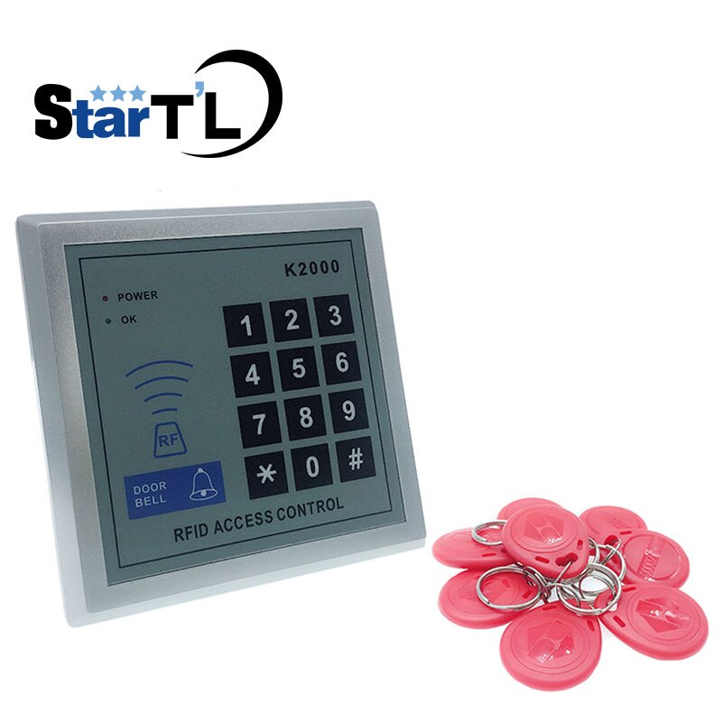 RFID Proximity Entry Lock Door Access Control System Access Control Door Opener+10 Keyfobs 125khz: Red