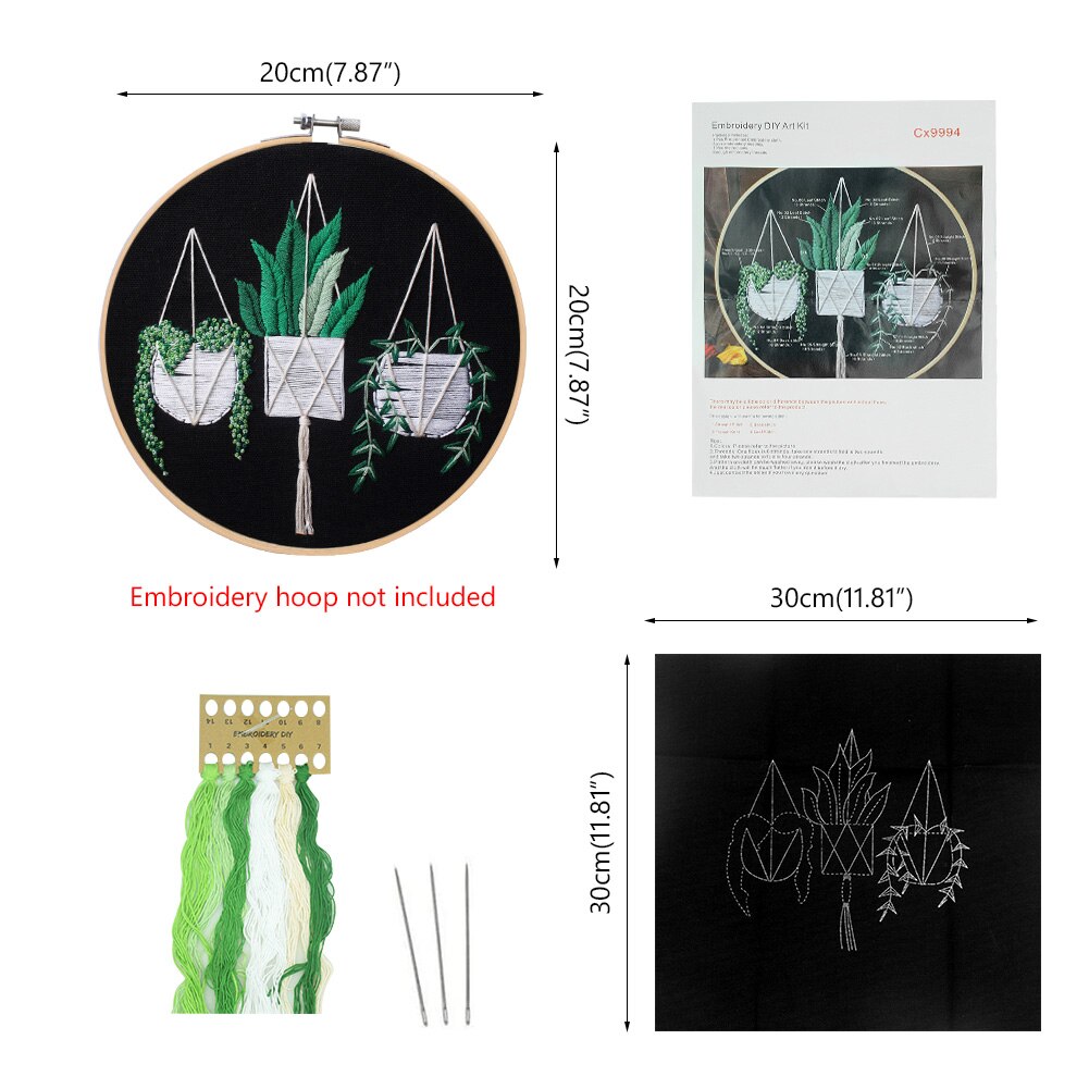 3Pcs/set Embroidery DIY Beginner Material Pack Flowers Patterns Cross Stitch Kits Handmade Cross Stitch Arts Crafts Sewing Decor