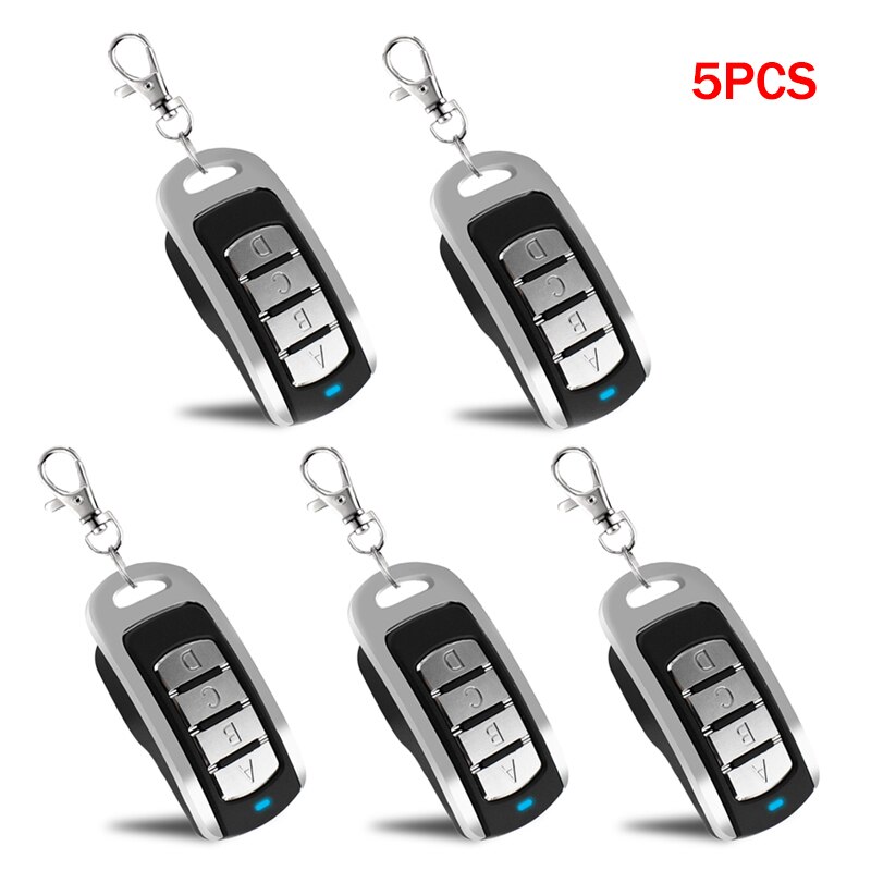 Garage Remote Control Clone MultiFrequency 280mhz to 868mhz Auto Scan Gate Door Opener 433MHz Fixed&Rolling Code Command: 5PCS