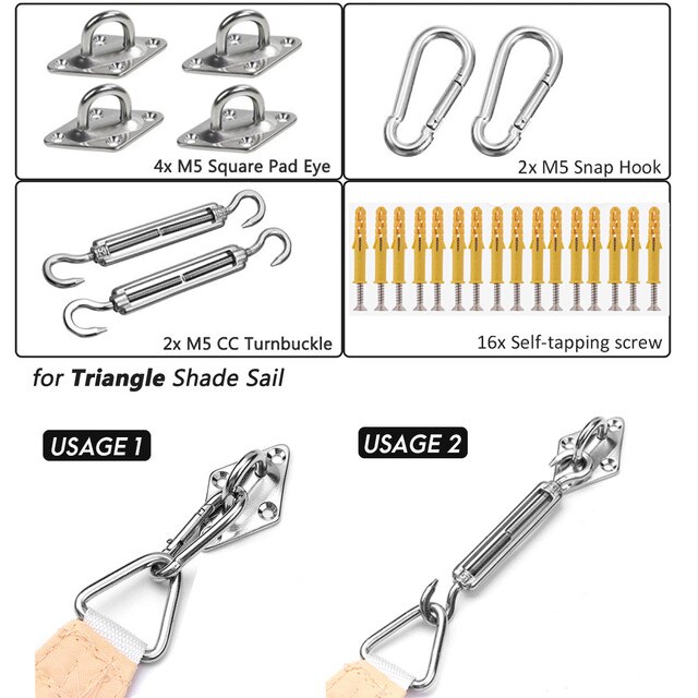 Waterproof 300D Royal Blue Square Rectangle Shade Sail Garden Terrace Canopy Swimming Sun Shade Camping Hiking Yard Sail Awnin: Accessories