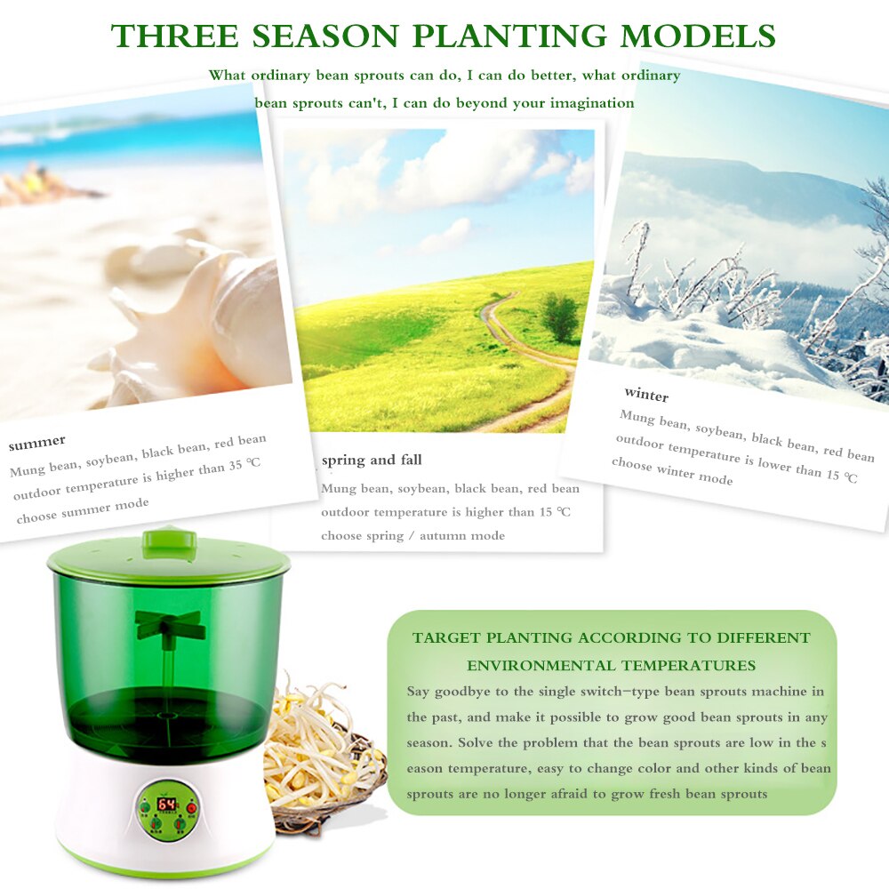 Planting Bean Sprouts Machine Home Intelligent Large Capacity Germination Automatic Planter Nursery pot Planting Tool