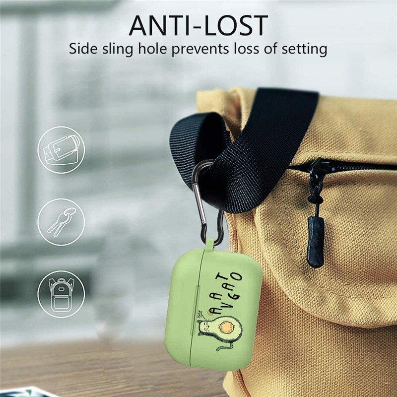 Per Apple AirPods Pro Caso Del Fumetto Sveglio di Avocado Auricolare Custodia Per Airpods 3 Molle Della Copertura Del Silicone di Ricarica Borse Caso della Cuffia capa