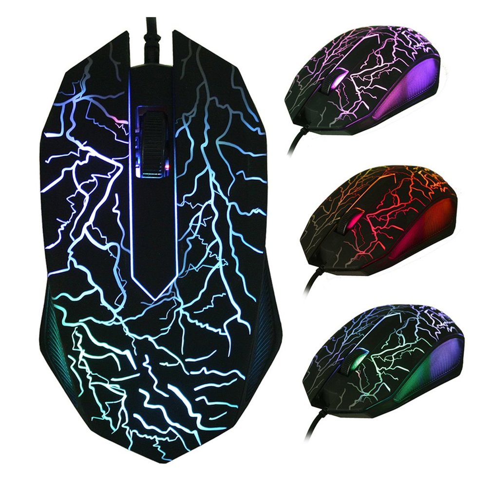 3D USB Wired Gaming Game Mouse Pro Gamer Computer Mice for PC 3200DPI LED Optical 3 Buttons 3200 DPI ONLENY