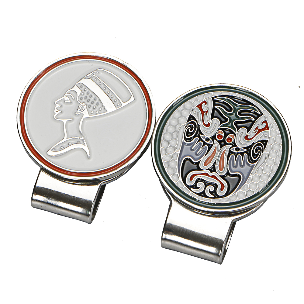 Golf ball marker with cap clip Alloy Training Aids Accessories
