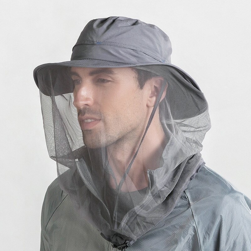 Gorro antimosquitos para exteriores, Protector facial de malla para viajes, Camping, cuidado de la salud