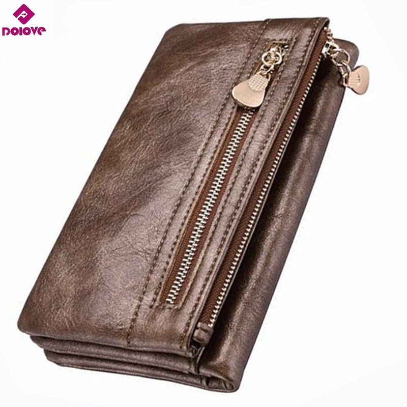 Dolove mærke kvinder tegnebog lang kvindelig kobling lynlås tegnebøger stor kapacitet pung mobiltelefon taske lomme