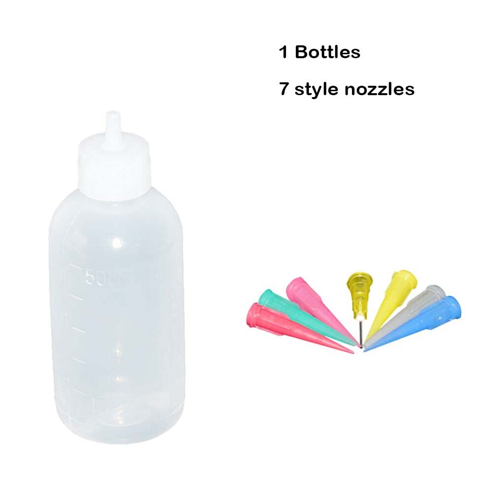 Botellas escurribles para pintura de Jam, decoración de pasteles, repostería familiar, herramientas de dibujo, bote para mermelada, 50ML: Default Title