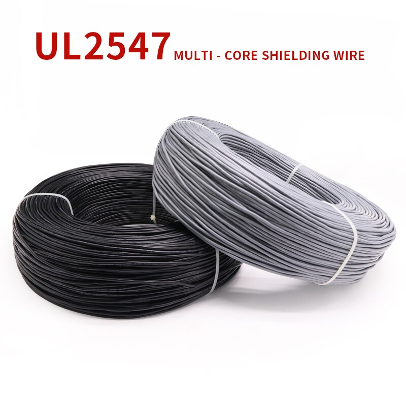 28 awg  ul2547 skjermet ledning 2 3 4 5 6 7 8 kjerner pvc isolert kanalforsterker lydsignalkabel fortinnet kobber kontrolllinje