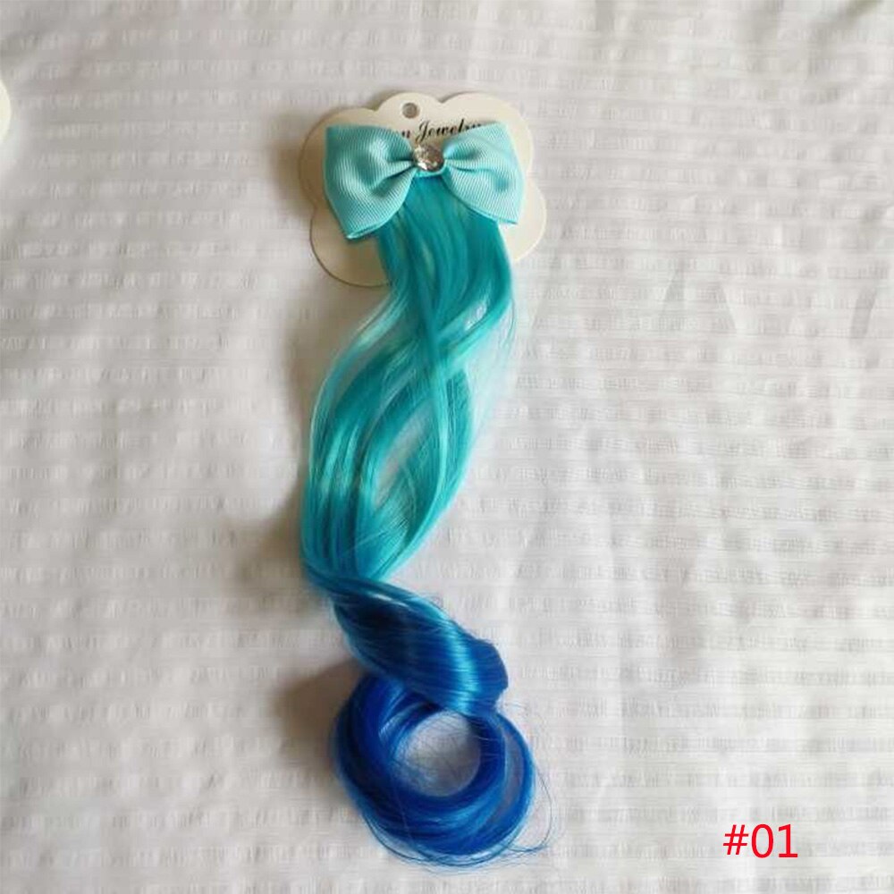 Novo crianças colorido peruca acessórios de cabelo arco cachos grampos de cabelo meninas crianças desempenho peruca hairpins headwear: 01