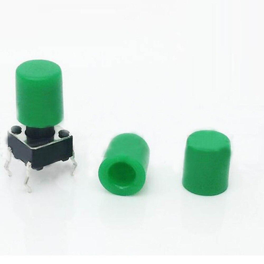 100pcs 6*6.45mm button caps tactile button caps multicolor round switch button caps for 6*6 switch buttons