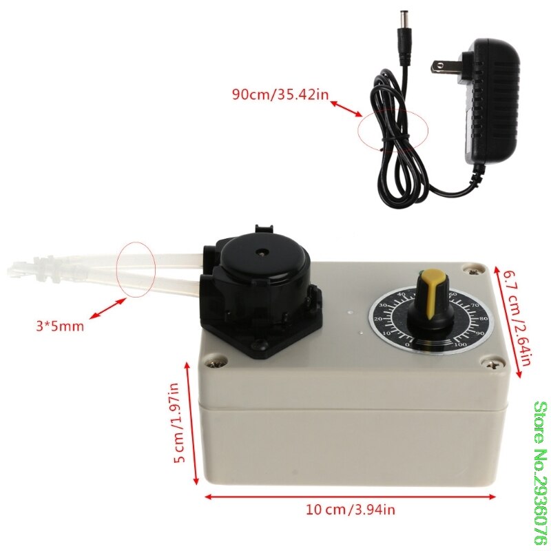 DC 12V Dosing Pump Speed Adjustable Peristaltic Pump For Aquarium Lab Waterping