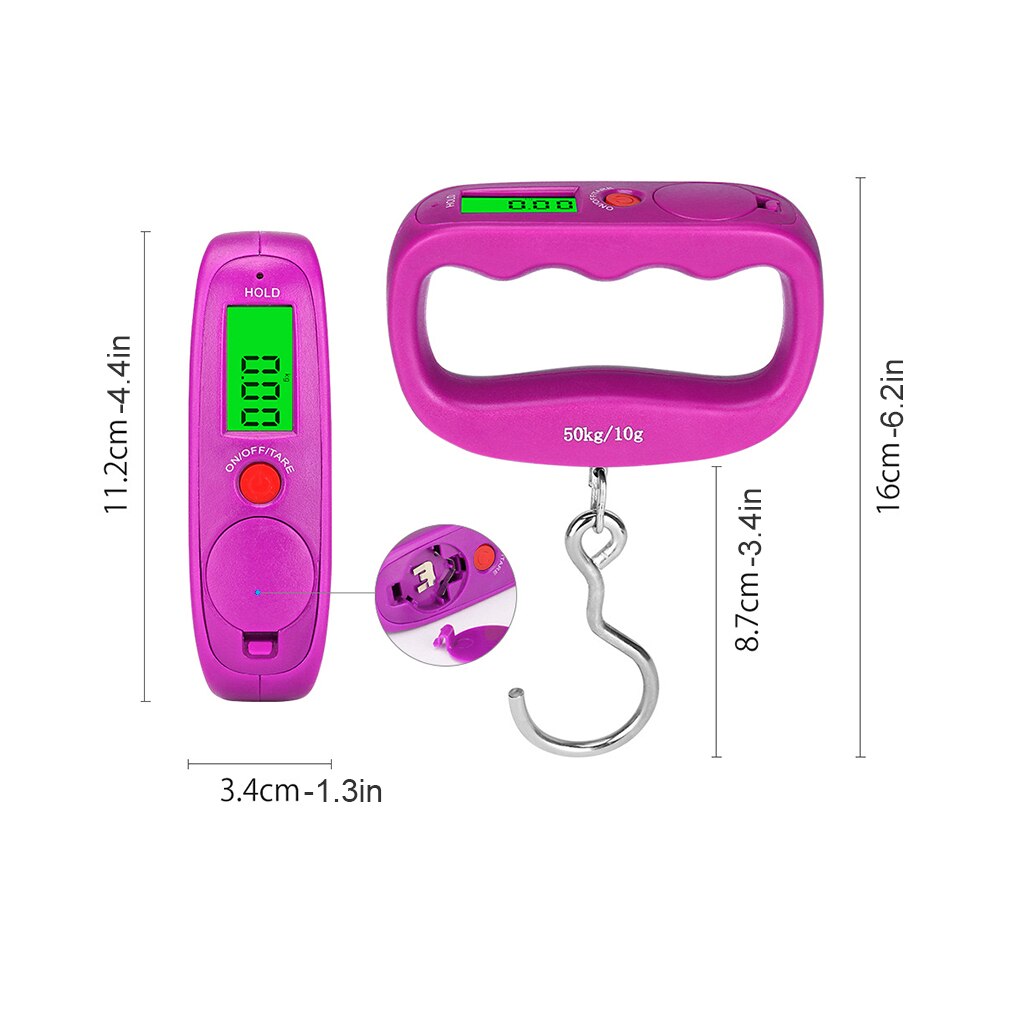 Hanging Scale Double Precision LCD Display with Backlight 50kg Tare Function Electronic Scales for Outdoor Household Market
