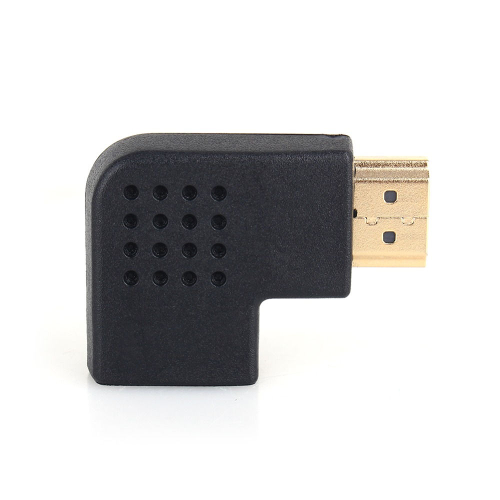 Rotera hdmi-adapter 90 270 grader rätvinklad hane till hona-omvandlare 4k hd-kontakt mini micro hdmi-kompatibel förlängare: Grå / Bunt 2