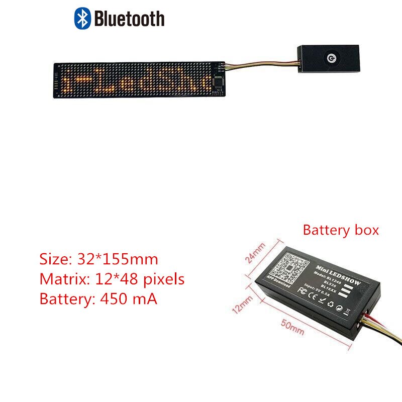 Tela matriz de exibição de pixel 16*32 do módulo led flexível bluetooth diy para led chapéu de sol saco de camiseta led máscara facial exibir texto de rolagem: YELLOW