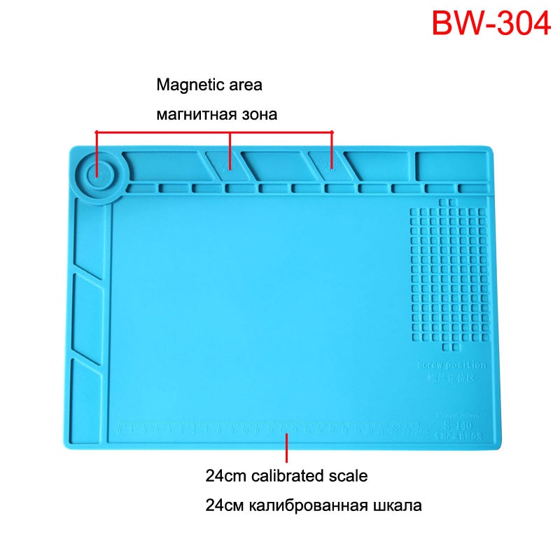 Heat resistant soldering mat anti static silicone mat magnetic silcone pad working station for PCB phone soldering repairs