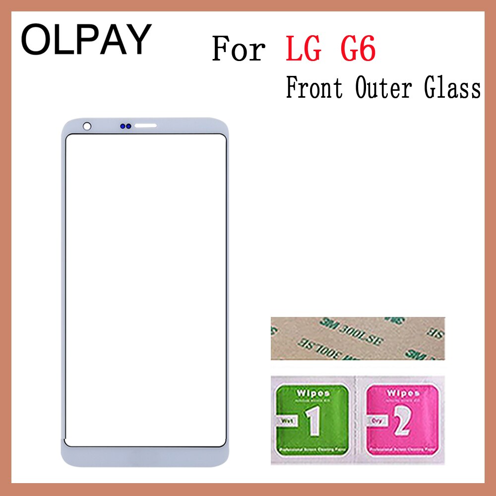 5.7" inch Touch Panel Glass For LG G6 H870DS H870 H871 LCD Front Screen Outer Glass Lens Replacement Repair Parts: Silver No Tools