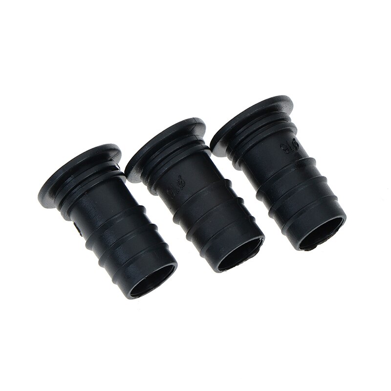 10Pcs/lot Durable Black 16 Mm End Plugs Pipe Fittings Plastic Water Hose Connector Plastic Greenhouse Water Pipe Plug Connector