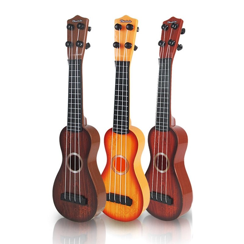 Guitarra acústica de 4 cuerdas juguete para niños-sonidos vibrantes y cuerdas realistas-instrumento Musical de práctica para principiantes