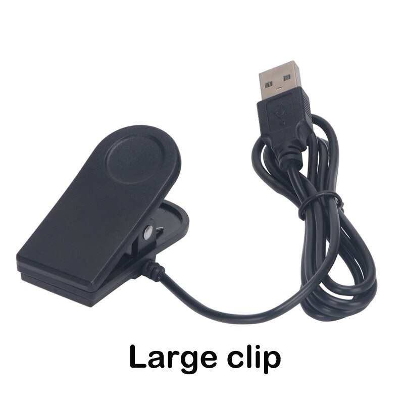Usb Snel Opladen Kabel Voor Garmin Forerunner 35 30 35J/Vivomove Hr/Aanpak S20 Smart Horloge Vervanging Lader zwarte Clip: Large clip
