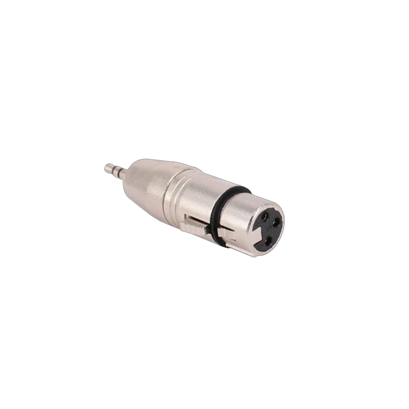 Audio Jack 3 Pin XLR Adapter Connector to 3.5 mm Male Female 6.35 mm To XLR Plug Audio Converter Microphone Adaptors: Silver