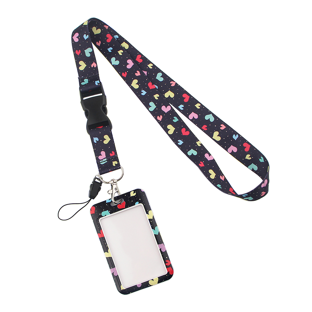 YA155 Overflowing With Love Lanyard For Nurse Keychain Cheetah Badge Camera USB Keychain Neck Strap Lanyard With Card Set
