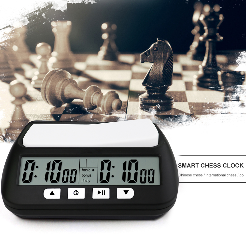 Chess Clock Count Up Down Timer Multipurpose Digital Watch Portable Board Game Timer Clock for International Chess