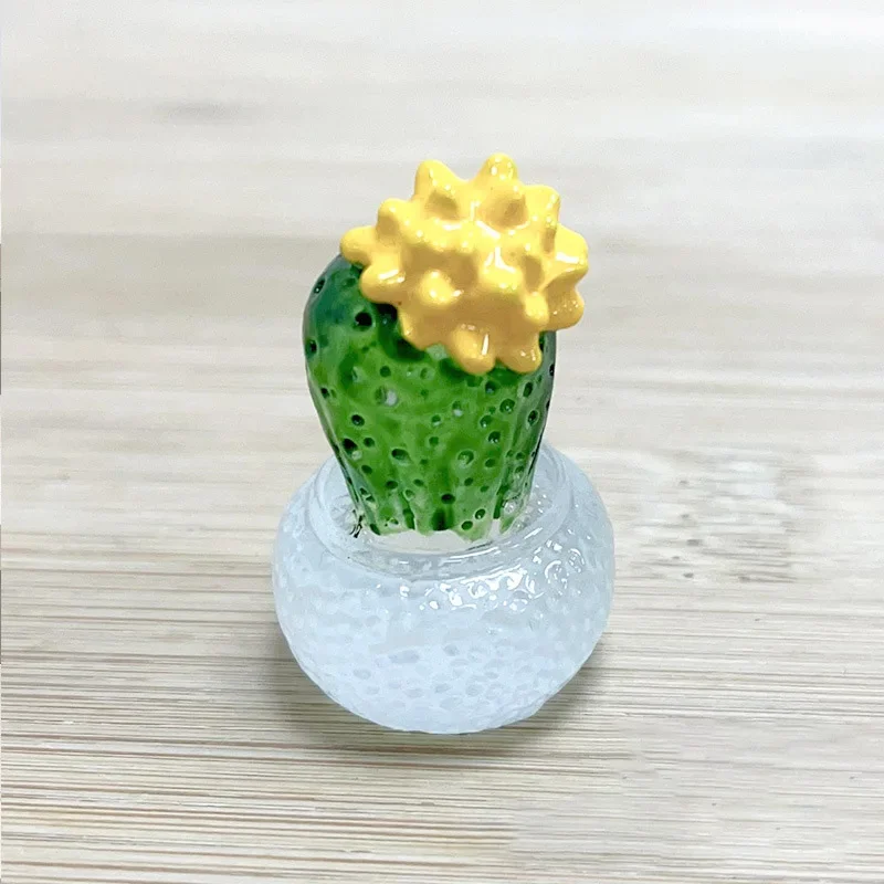 Mini figuritas de Cactus para decoración de escritorio, estatua suculenta, planta de bonsái en maceta, micropaisaje: plum