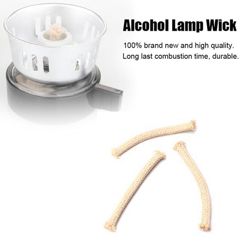100Pcs Cotton Wick Burner for Lamp Torch Oil Wine Bottle Coffee Pot Siphon Pot Wicks Burner