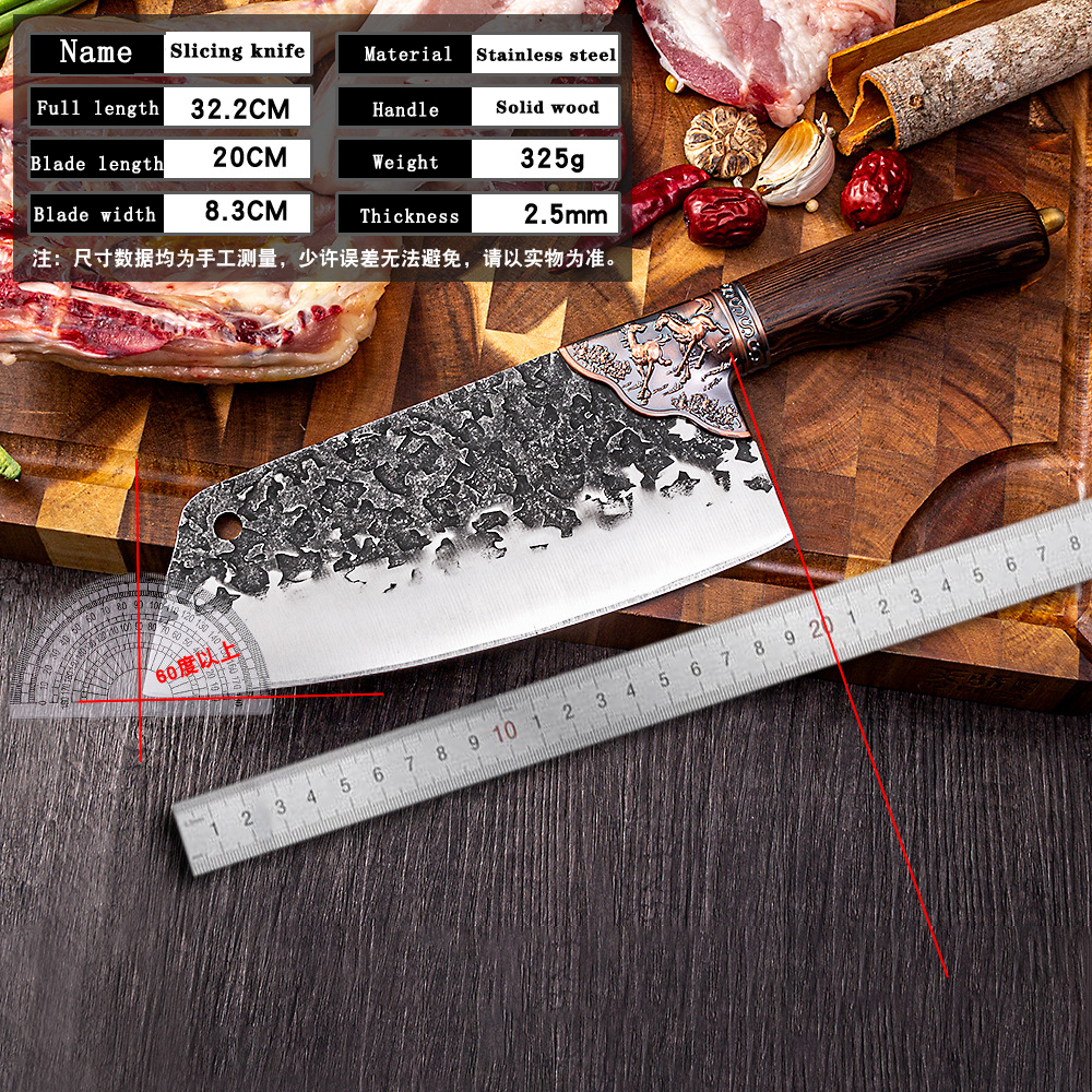 Forged Longquan Kitchen Knife Household Chopping Knife Chopping Knife Set Super Fast Sharp Kitchen Knife Kitchen Tools: B