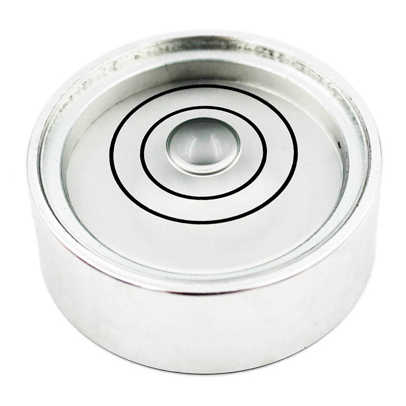 Round Spirit Level Bubble Metal Universal Leveler Bead Level Measuring Instrument 1PCS