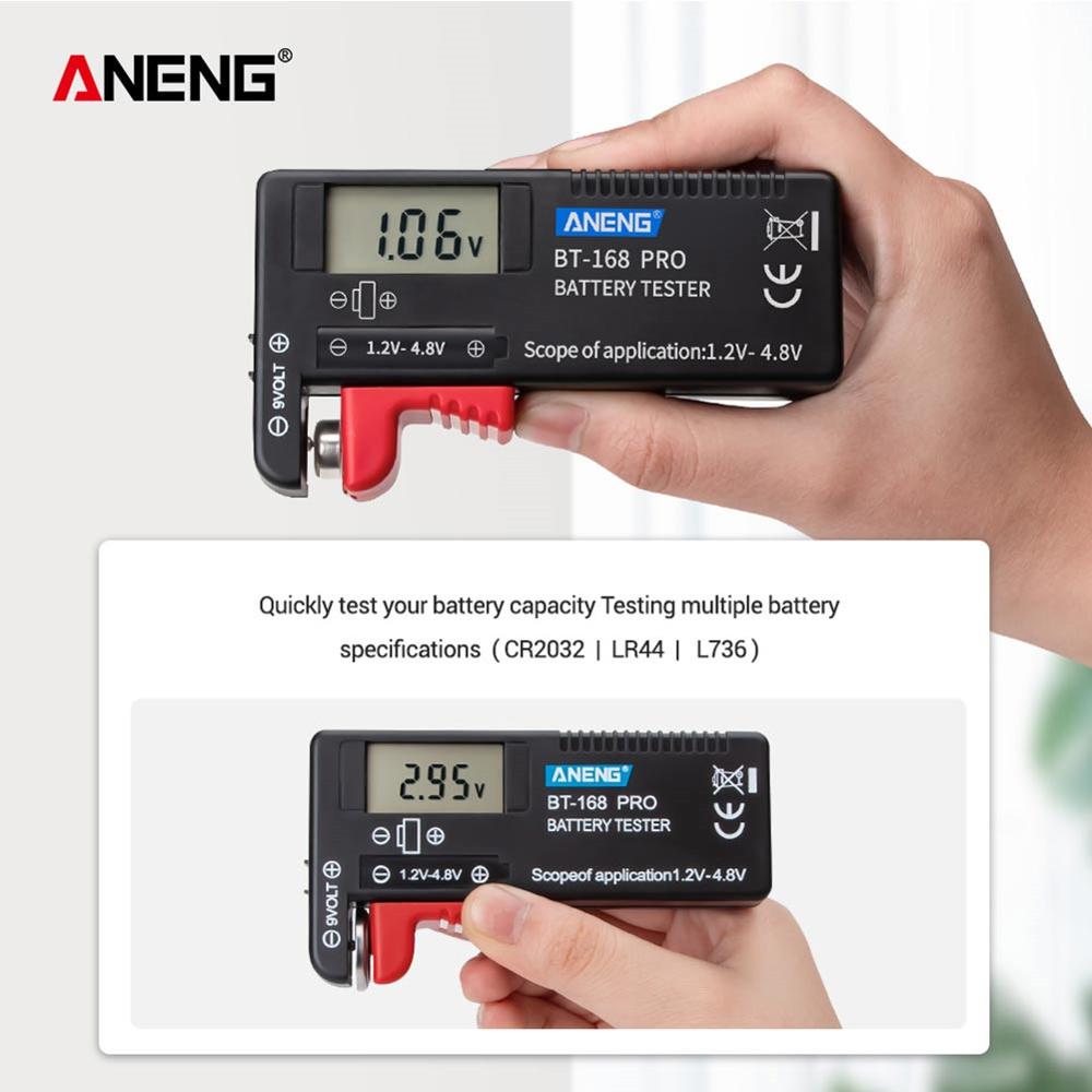 Digital Battery Tester LCD Display Check AAA AA Capacitance Diagnostic Tool Button Cell Universal Tester Battery Tester