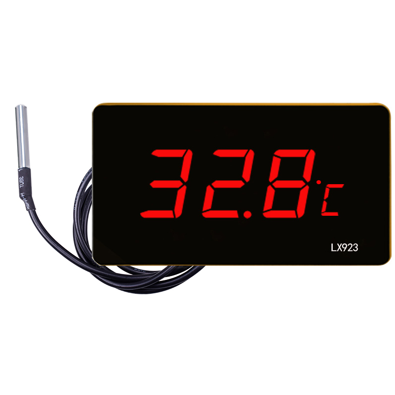 Schwimmbad-Thermometer mit LED-Anzeige und wasserdichtem Sondenthermometer für Wasser, Aquarium, Außentemperaturmesser